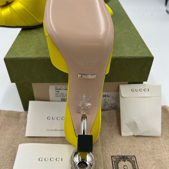 Women’s Gucci satin sandals size 36.5 made in Italy - Picture 7 of 8